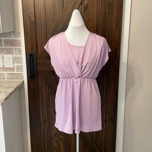 Large Purple Maternity/Nursing Shirt- NWOT